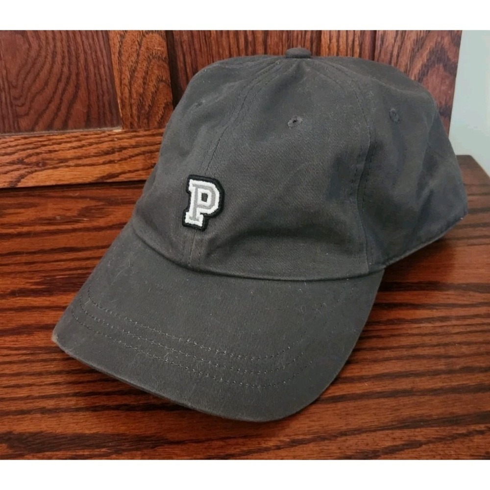 Vintage Pink Victoria Secret Strap Back Gray Hat P‎ Logo Adjustable
